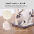19 "Tinggi Kucing Pendek Tree Cat Perch Scratcher dengan Berus Plastik